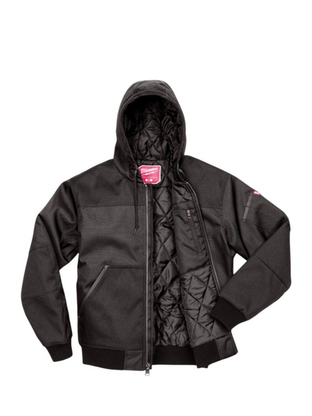 Milwaukee Gridiron Insulated Workwear Hooded Zip Jacket, Black, XL